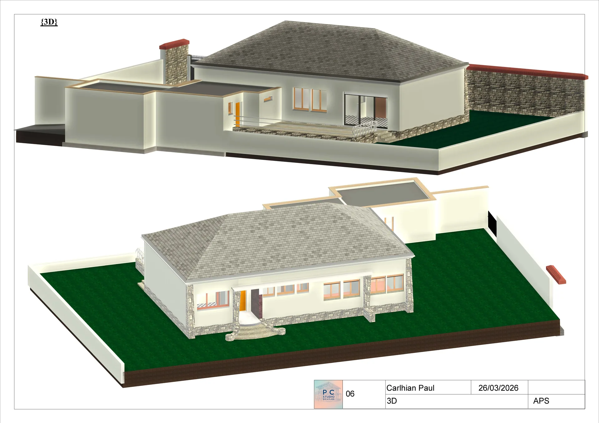 Maquette BIM 3D — projet de réhabilitation de crèche