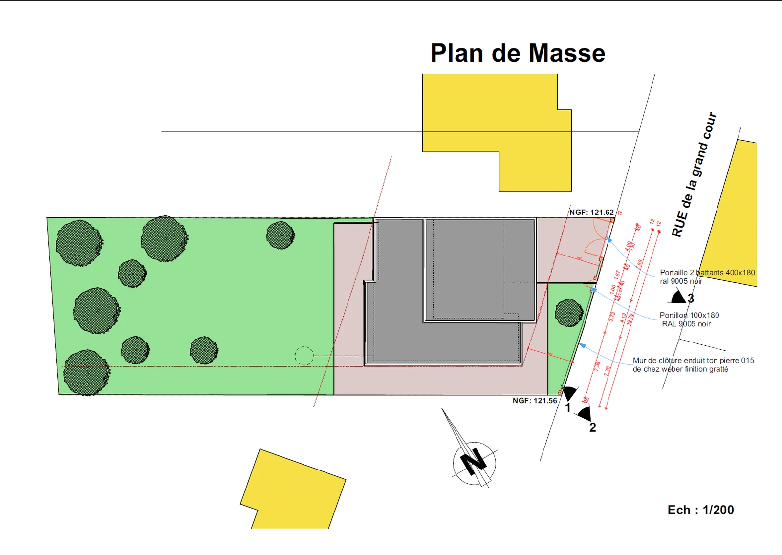 Plan de masse — Clôture