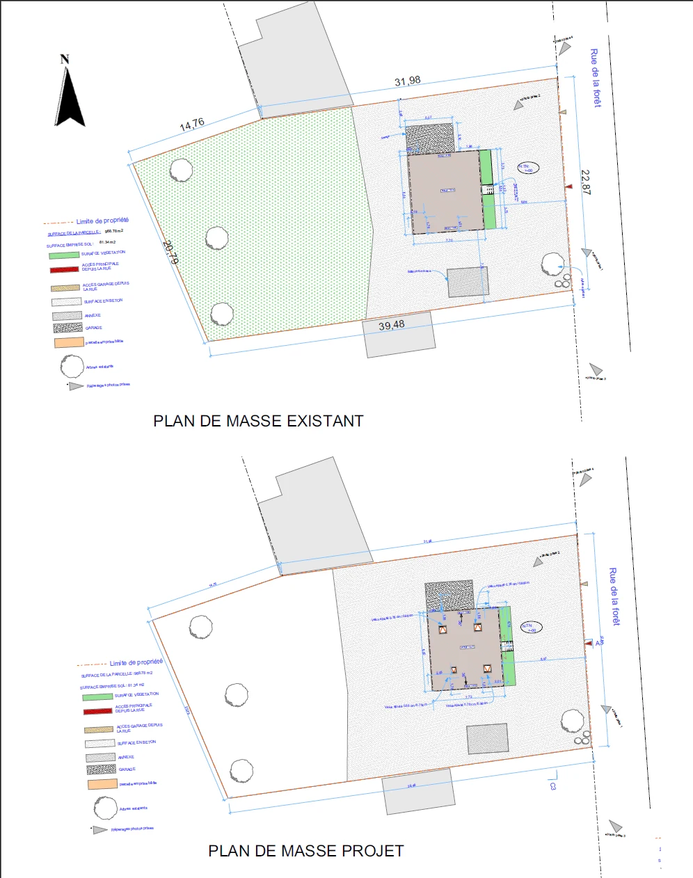 Plan de masse existant et projet — Velux