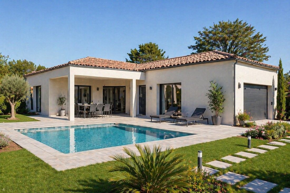 Étude architecturale — dossier PCMI maison individuelle & piscine